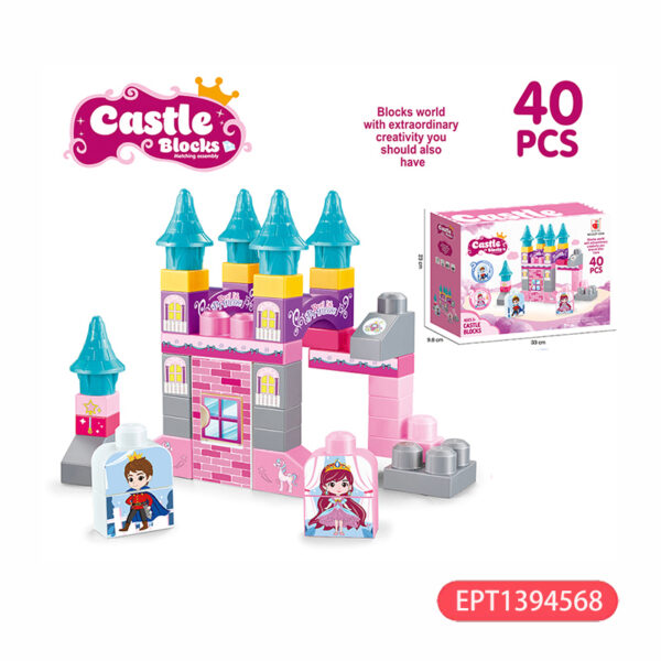 Police Large Particle Blocks 40Pcs Block Building Sets Kids Home Educational Toy Stem Kit Castle Toys - Image 6