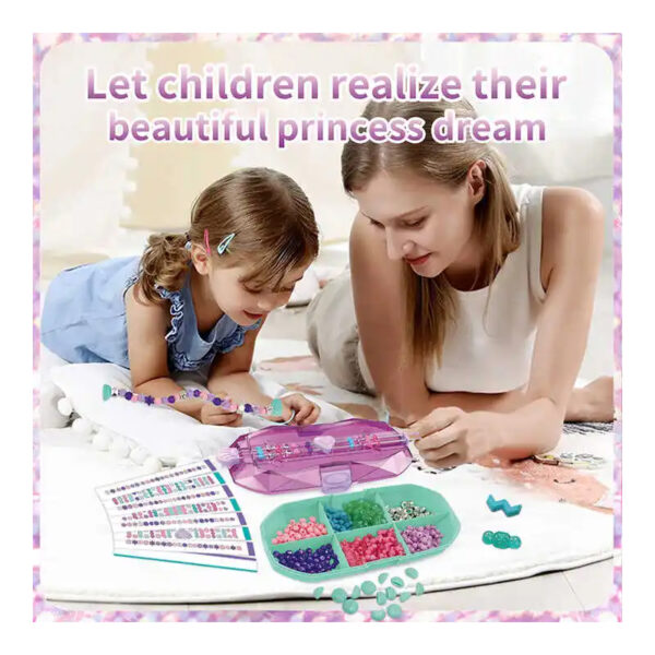 Jewelry Box Set Diy Kids DIY Arts Crafts Kids Toys Bead Bracelet Maker 15 Bracelets Friendship Bracelet Making Kit for Girl - Imagen 3