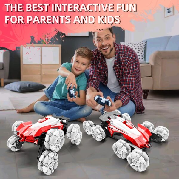 Remote Control Stunt Light Car 8wd Drift Spray Dual Mode Racing Toy Hand Gesture Remote Control Rc Stunt Car - 图片 6