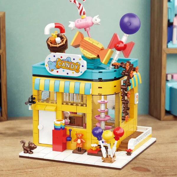 New Building Blocks Kit for Kids DIY Colorful City with Toy Coffee Shop Model Street View Assembly Brick Gift Made Plastic - 영상 2