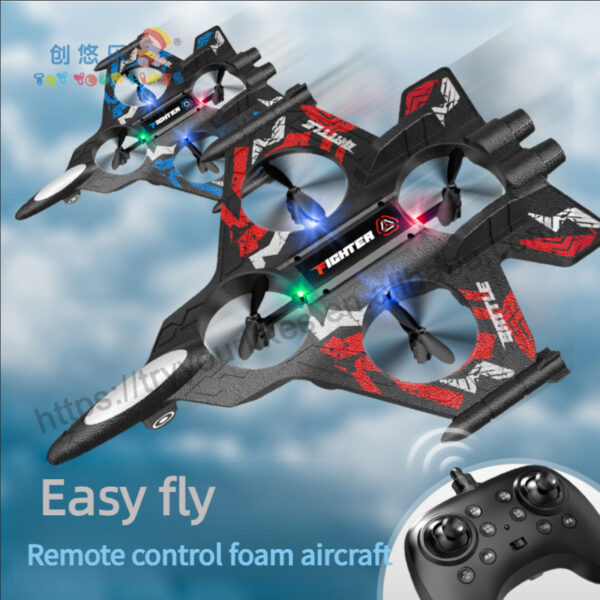 Dual Remote Control Watch+controller Gravity Induction Two Speed Easy to Fly Epp Foam Rc Airplane Aircraft Helicopter Toy - 画像 2