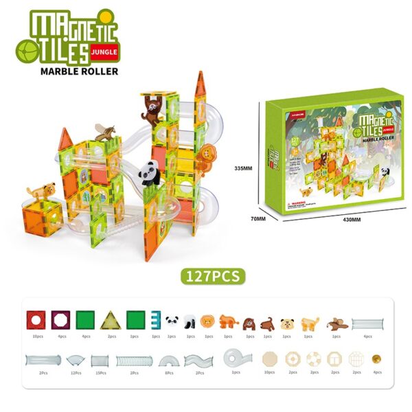 7.5Cm Magnetic Building Blocks Toys Magnetic Tiles Set 127Pcs