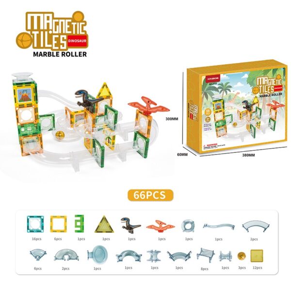 6.5Cm Magnetic Building Blocks Toys Magnetic Tiles Set 66Pcs