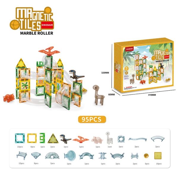 6.5Cm Magnetic Building Blocks Toys Magnetic Tiles Set 95Pcs