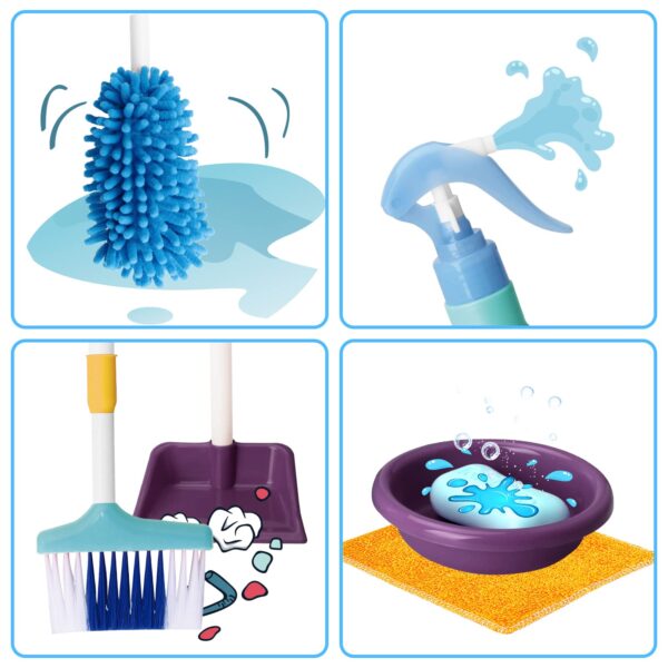 EPT Educational Kids House Cleaning Play Set Clean Tool Toy Plastic Children Tool Pretend Play Cleaning Set - Image 3