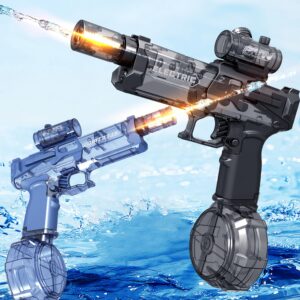 Long Range Electric Water Gun with Interactive Light-up Toys High Capacity Water Squirt Guns Summer Outdoor Toys