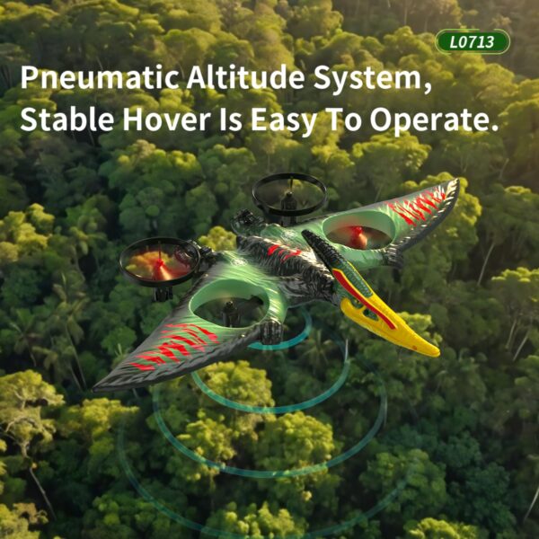 2.4G RC Induction Pterodactyl Netflix Toys Quadcopter Fixed Wing Flyer Toys Pterosaur Remote-controlled Aircraft Toys - Image 5