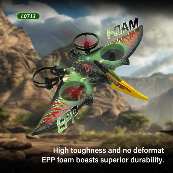 2.4G RC Induction Pterodactyl Netflix Toys Quadcopter Fixed Wing Flyer Toys Pterosaur Remote-controlled Aircraft Toys - Image 8