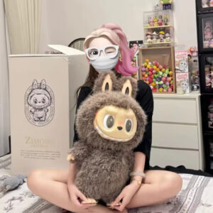 Pop Mart Labubu Large Size 58cm Enamel Figure Original Labubu Plushine Anime Doll Collection Labubu Model Doll Toys