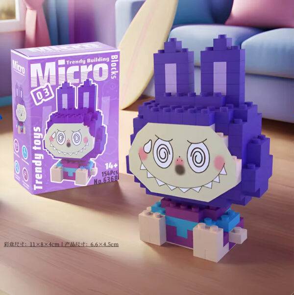 Pop Mart Labubu Building Block Sets Mini Model Action Figure Doll Kids Labubu Building Blocks Blind Box - Bild 3