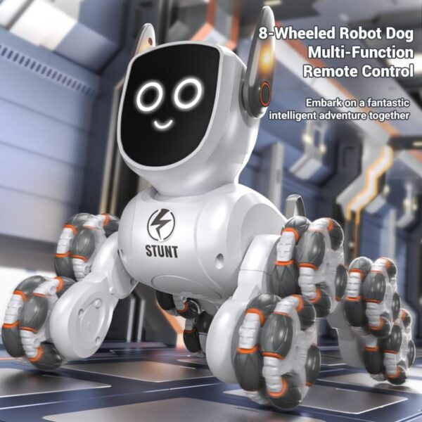 Eight-wheel Multi-function Dual Remote Control Robot Dog Toy Watch Hand Gesture Remote Control RC Stunt Cars - Image 3