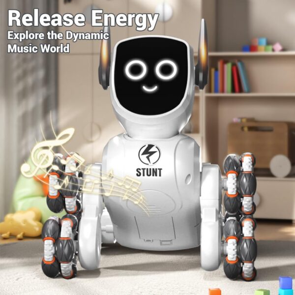 Eight-wheel Multi-function Dual Remote Control Robot Dog Toy Watch Hand Gesture Remote Control RC Stunt Cars - Image 4
