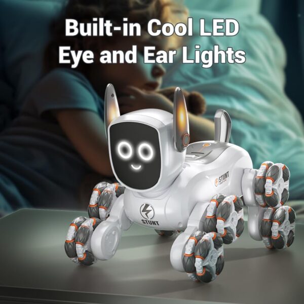 Eight-wheel Multi-function Dual Remote Control Robot Dog Toy Watch Hand Gesture Remote Control RC Stunt Cars - Image 5