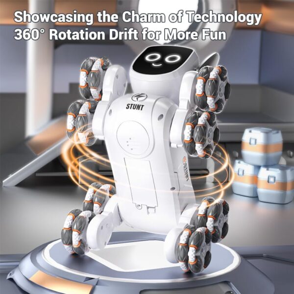 Eight-wheel Multi-function Dual Remote Control Robot Dog Toy Watch Hand Gesture Remote Control RC Stunt Cars - Image 6