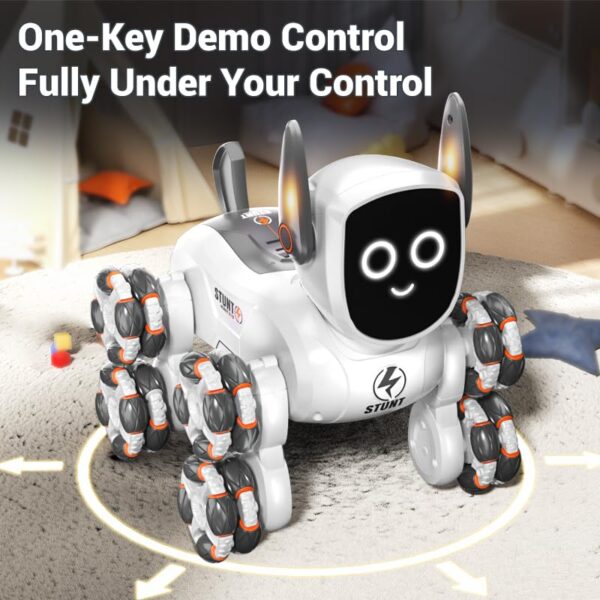 Eight-wheel Multi-function Dual Remote Control Robot Dog Toy Watch Hand Gesture Remote Control RC Stunt Cars - Image 7