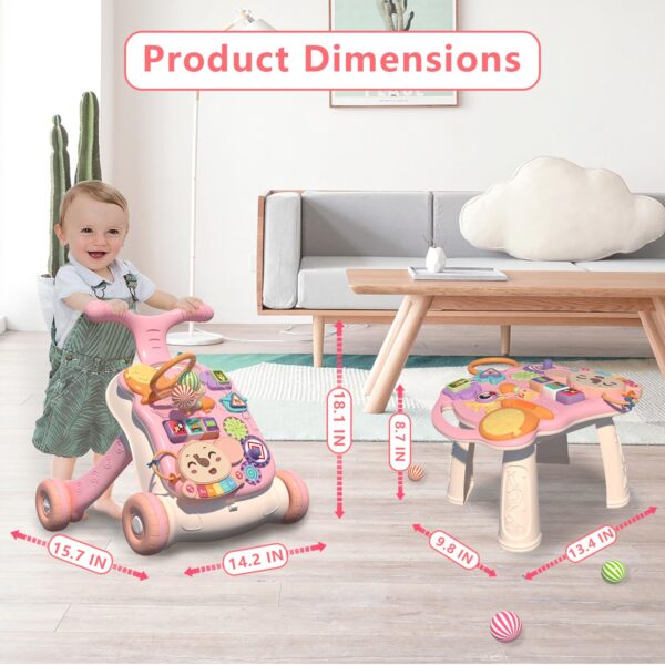 Multifunctional Baby Learning Walker Infant Push Stroller Car Activity Center 3 ~에 1 Baby Walker - 영상 8