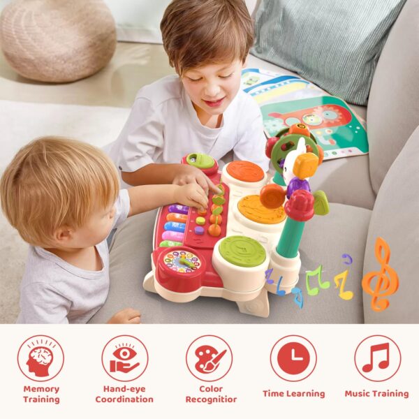 Musical Rabbit Piano Toy Early Education Instrument Plastic Animal Sound Electronic Piano Toy - Imagen 5