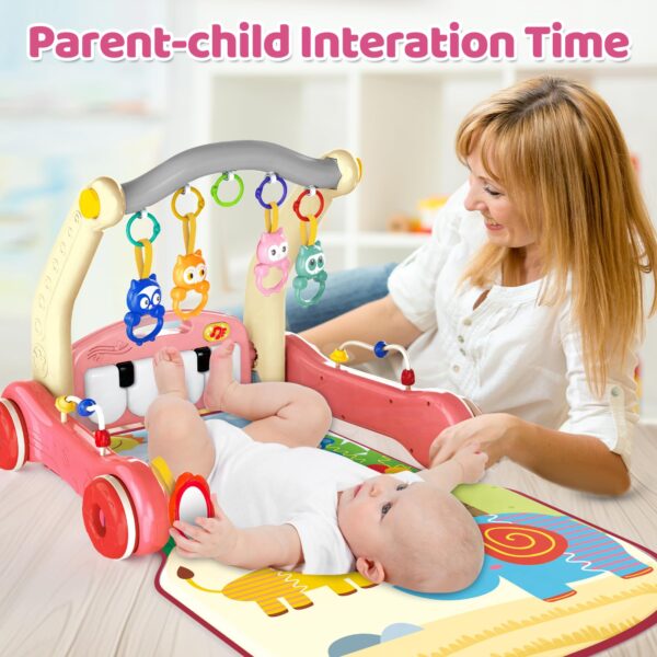 2 в 1 Multifunction Infant Activity Gym Adjustable Baby Walker Piano Fitness Play Mat Toy - Изображение 7