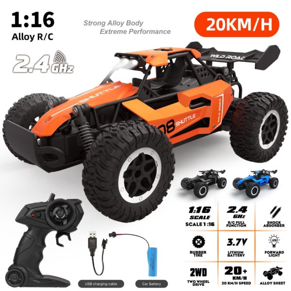 Cheap 1:16 High-Speed Rc Buggy Racing Car Toy 2.4G Alloy 5CH Remote Control Off-road Toy Car - Изображение 8