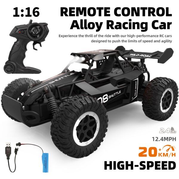 Cheap 1:16 High-Speed Rc Buggy Racing Car Toy 2.4G Alloy 5CH Remote Control Off-road Toy Car - Изображение 7