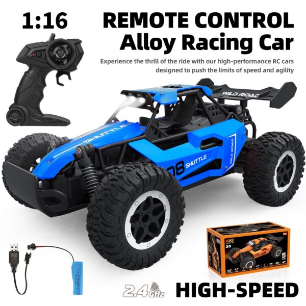 Cheap 1:16 High-Speed Rc Buggy Racing Car Toy 2.4G Alloy 5CH Remote Control Off-road Toy Car - Изображение 6