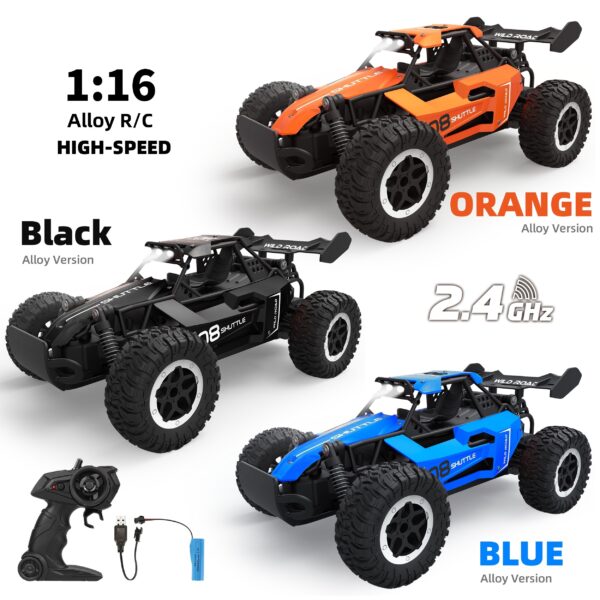 Cheap 1:16 High-Speed Rc Buggy Racing Car Toy 2.4G Alloy 5CH Remote Control Off-road Toy Car