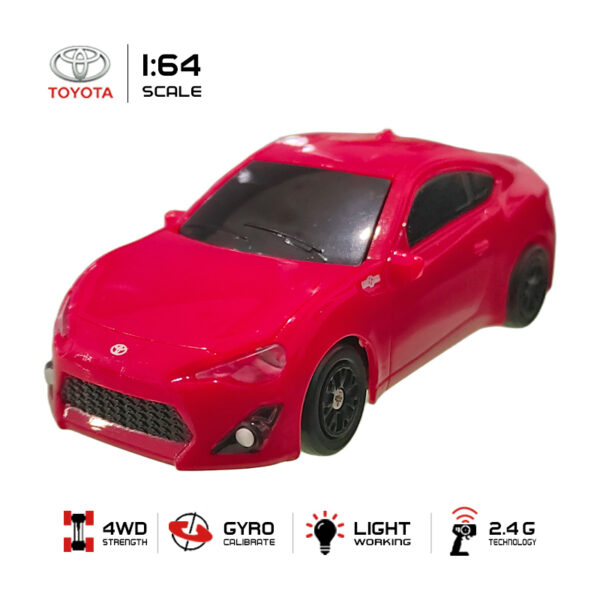 4WD 2.4G 1:64 Toyota GT86 Mini RC Drift Racing Car with Lights