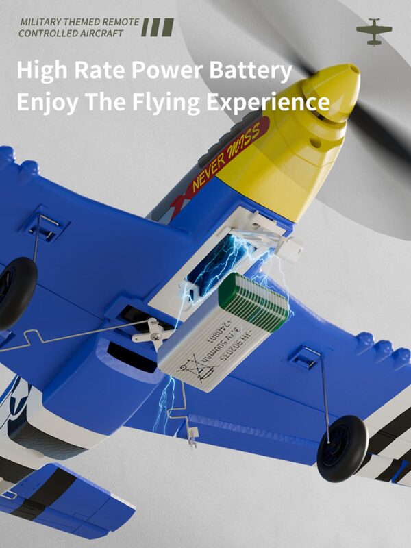 2.4GHz RC Fixed Wing Plane Brushless Motor Starter RC Hobby Kit RTF Gyro-Assist for Beginners Electric Foam Plane - Image 7