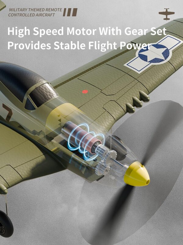 2.4GHz RC Fixed Wing Plane Brushless Motor Starter RC Hobby Kit RTF Gyro-Assist for Beginners Electric Foam Plane - Image 6