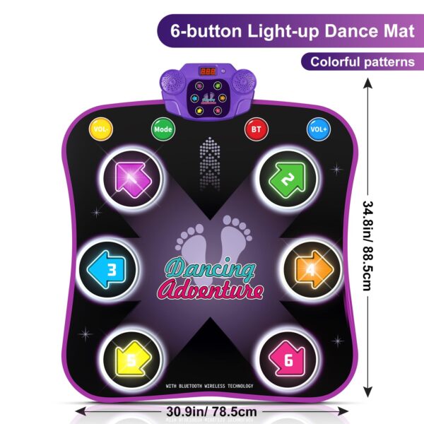 Button Wireless Bluetooth Musical Play Mats Dancing Challenge Play Mat Electronic Blanket Touch Dance Mat Toys - 图片 7