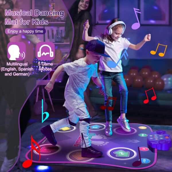 Button Wireless Bluetooth Musical Play Mats Dancing Challenge Play Mat Electronic Blanket Touch Dance Mat Toys - 图片 5