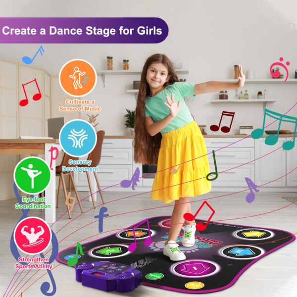 Button Wireless Bluetooth Musical Play Mats Dancing Challenge Play Mat Electronic Blanket Touch Dance Mat Toys - 图片 4