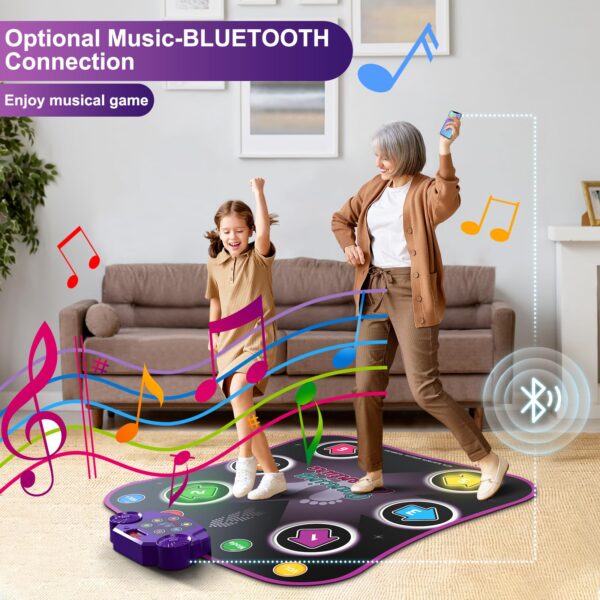 Button Wireless Bluetooth Musical Play Mats Dancing Challenge Play Mat Electronic Blanket Touch Dance Mat Toys - 图片 3