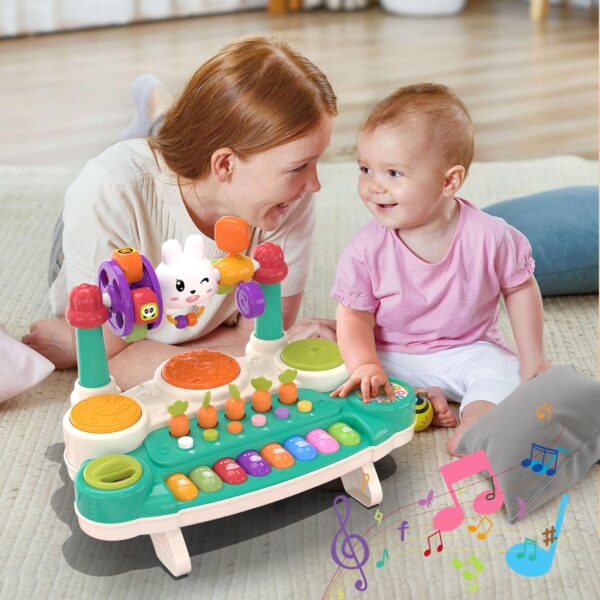 20-in-1 Musical Rabbit Piano Toy Early Education Instrument Plastic Animal Sound Electronic Piano Toy - Imagen 7