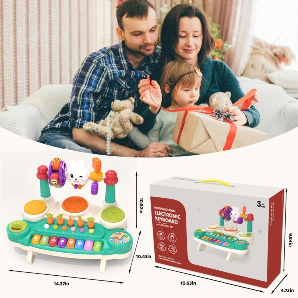 20-in-1 Musical Rabbit Piano Toy Early Education Instrument Plastic Animal Sound Electronic Piano Toy - Imagen 6