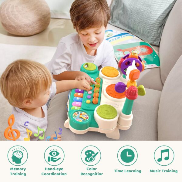 20-in-1 Musical Rabbit Piano Toy Early Education Instrument Plastic Animal Sound Electronic Piano Toy - Imagen 5