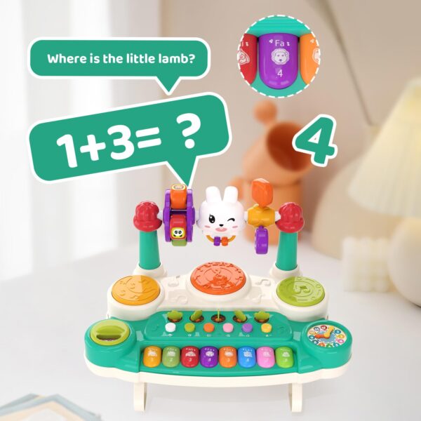 20-in-1 Musical Rabbit Piano Toy Early Education Instrument Plastic Animal Sound Electronic Piano Toy - Imagen 2