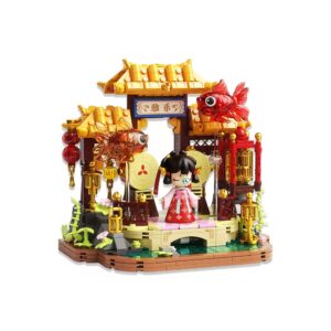 Unisex ABS Plastic Educational Baby Chinese Style Building Block Set Toy Model Birthday Gift Packaged in Box
