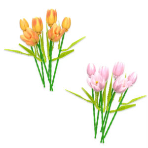 Romantic Home Decoration DIY Flower Bricks Building Blocks Construction Toy Vase Set