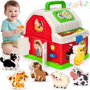 Learning Moving Infant Children's Plane Elephant Player Doll Kids Music Toys Musical Barn Farm Animal Set