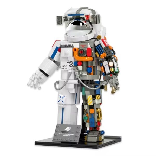 DIY Astronaut Space Man Model Aerospace Building Block Set Construction and Electronic Toy for Children