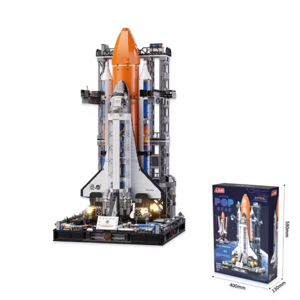 Educational Toy Space Series Building Block Set Large Size Block Set Space Shuttle Electric Building Block Set with Light