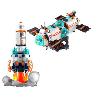 Hot Educational Toy 4 Styles Space Series Cute Cyber Astronaut Rocket Building Block Set
