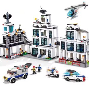 Factory OEM ODM Customize Headquarters Station Police Building Blocks Brick Toy Set With Mini Figure