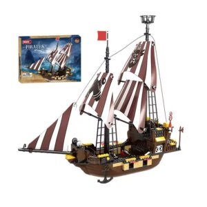 New Design Ship Building Block Brick Kids Build Toy Pirate Ship for Home Decor