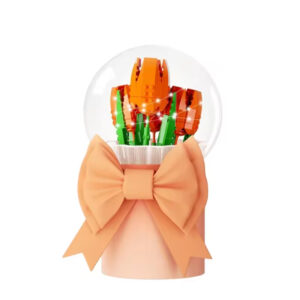 Hot Sale Creative Mini Particle Artificial Flower Model Toy and Electronic Toy Gift Box Bouquet Flower Building Block Set