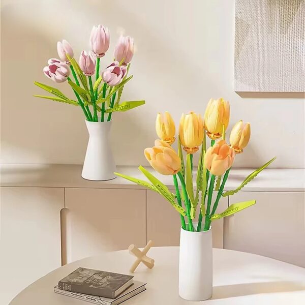 Romantic Home Decoration DIY Flower Bricks Building Blocks Construction Toy Vase Set - Bild 6
