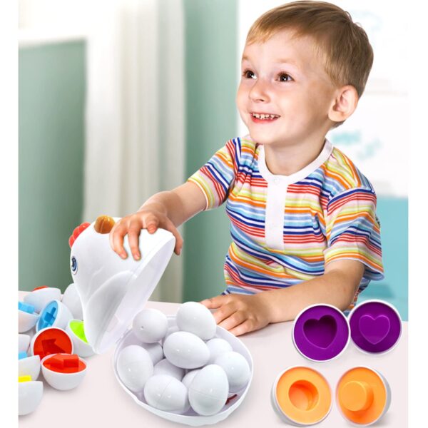 Game Toy Match Eggs Vegetable Recognize Sensory Eggs Matching Shapes Baby Toys 0-12 Months - Image 6