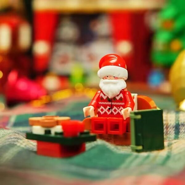 Popular Christmas Album Book Creative Building Block Set Santa Claus Story Book Creative Building Block Toy for Kids - 영상 4