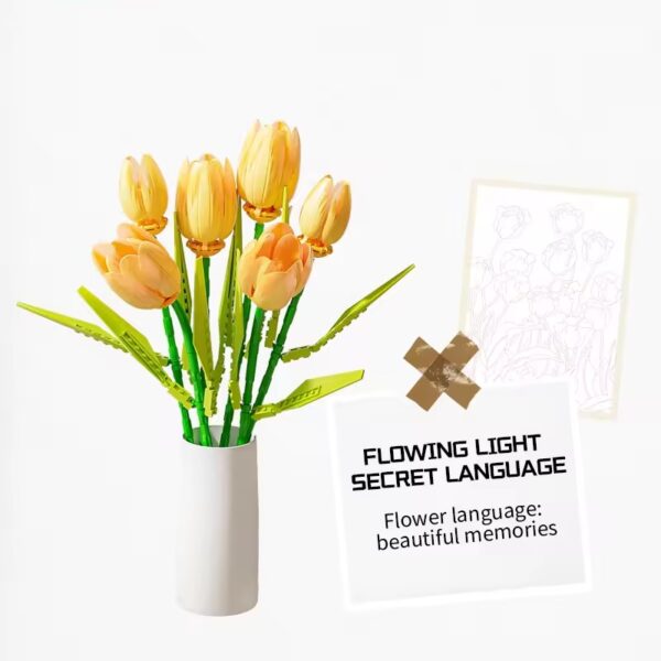 Romantic Home Decoration DIY Flower Bricks Building Blocks Construction Toy Vase Set - Bild 5